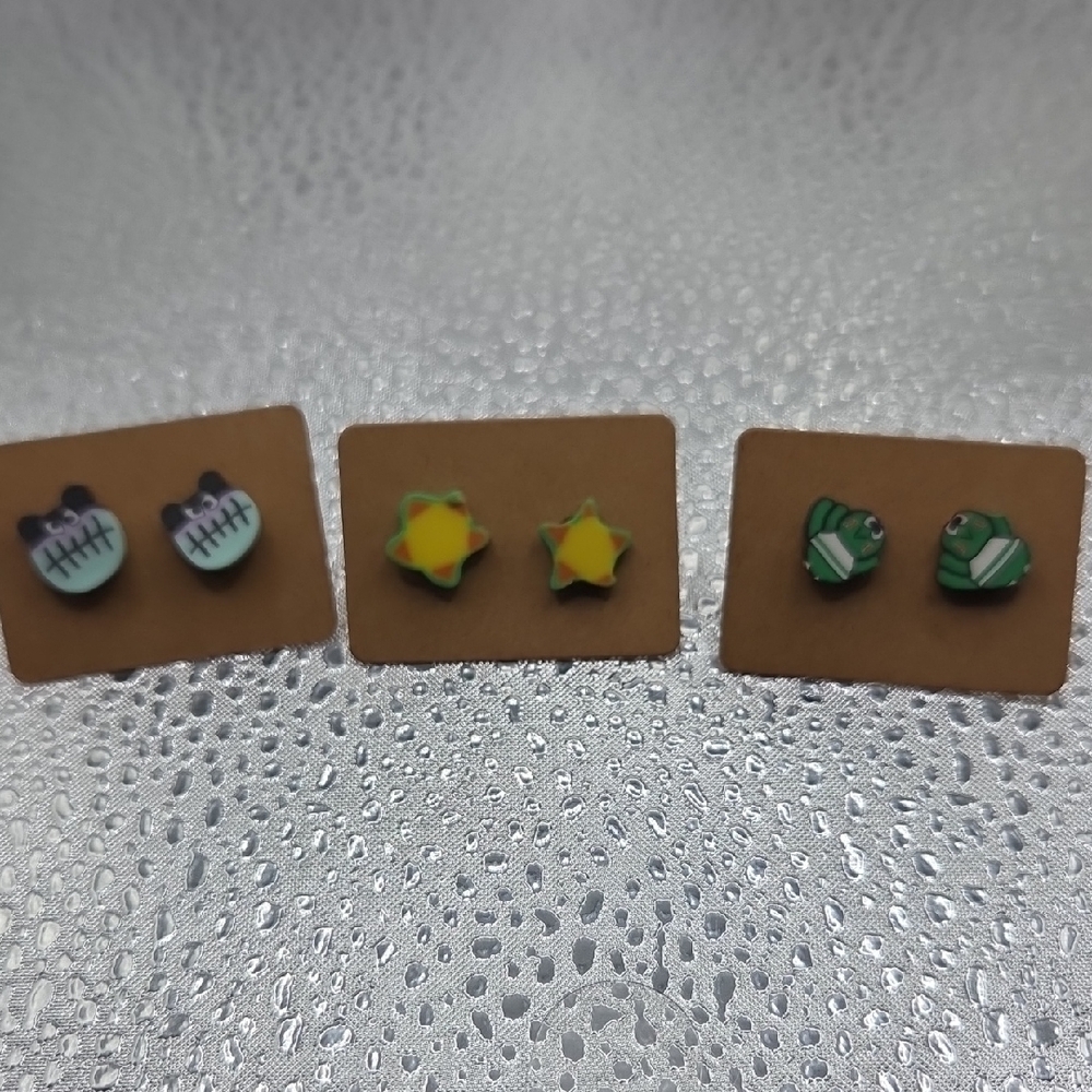 Earrings Cute Animal and Star Stud Set(3) #2